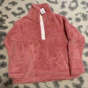 NWT J Crew Sherpa fleece sweatshirt